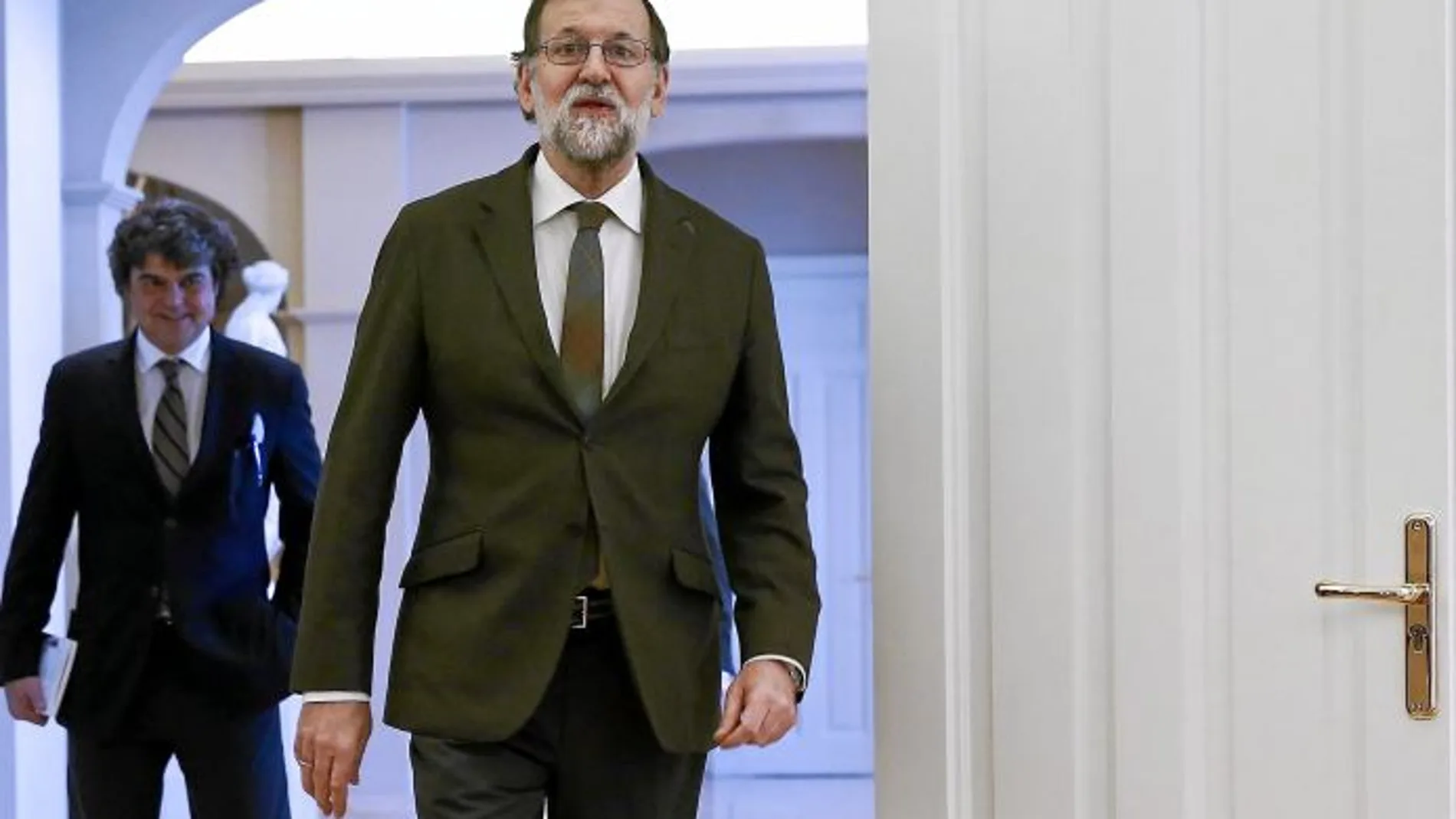 Rajoy ,ayer, en Moncloa donde recibió a la familia de Leopoldo López