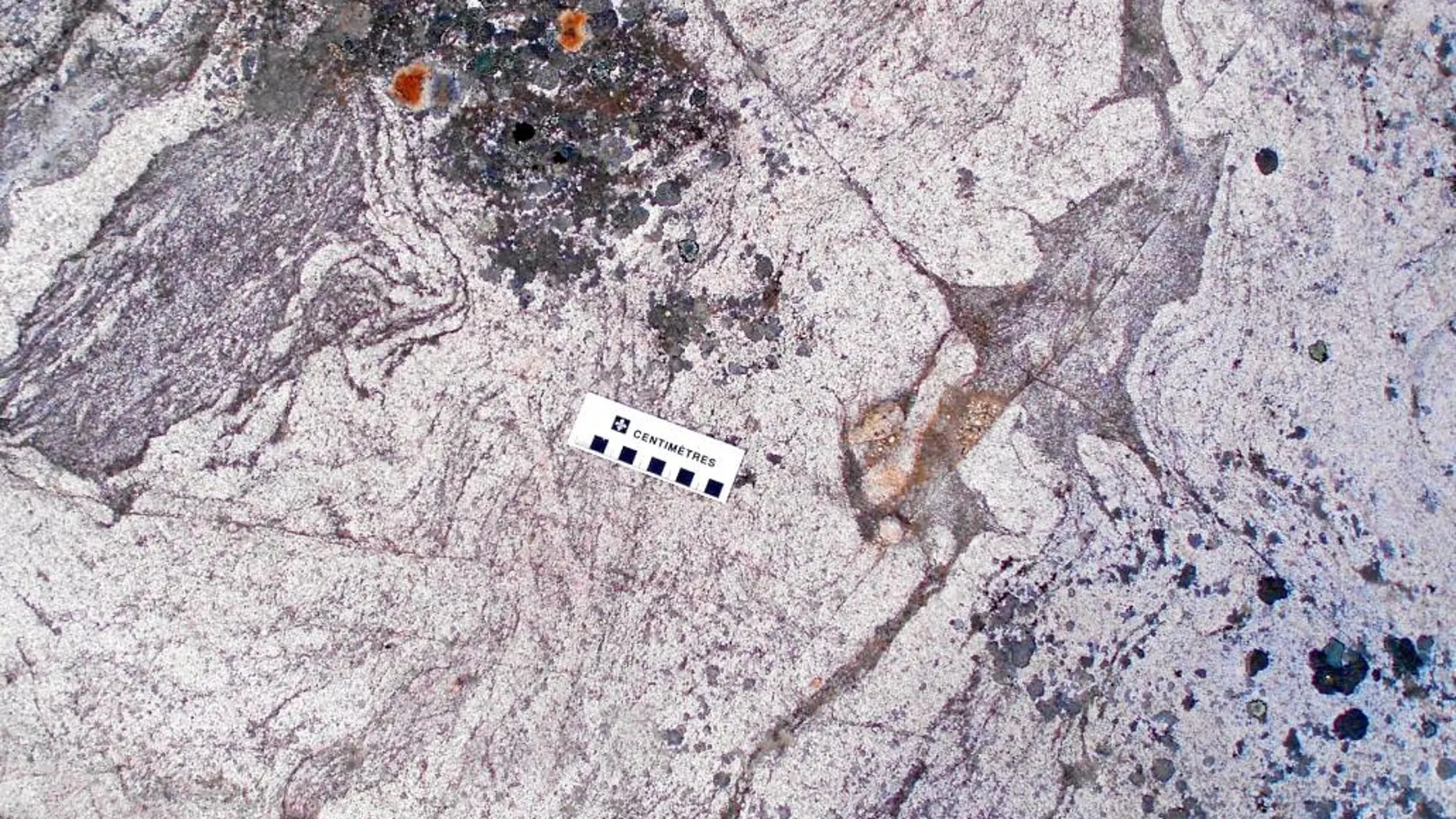 Uno de los restos rocosos descubiertos en Nunavik, al norte de Québec (Canadá)
