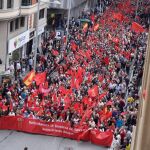 Manifestación en Pamplona en defensa de la bandera navarra