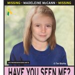 IMagen de un cartel con el posible aspecto de Madeleine con 9 años, en la actualidad estaría a punto de cumplir 13