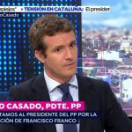 Pablo Casado durante la entrevista esta mañana en Antena3