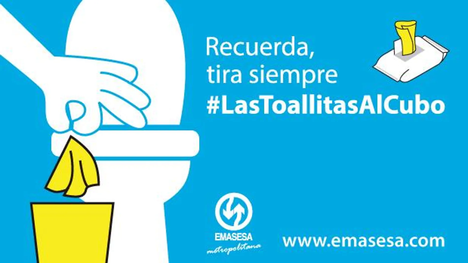 Emasesa comprometida con la campaña #LasToallitasAlCubo