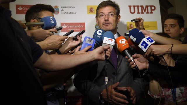 El ministro de Justicia en funciones, Rafael Catalá, en los cursos de la UIMP de Santander