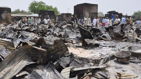 Campo de desplazados de Maiduguri, en el noreste de Nigeria, objetivo frecuente del grupo terrorista Boko Haram.