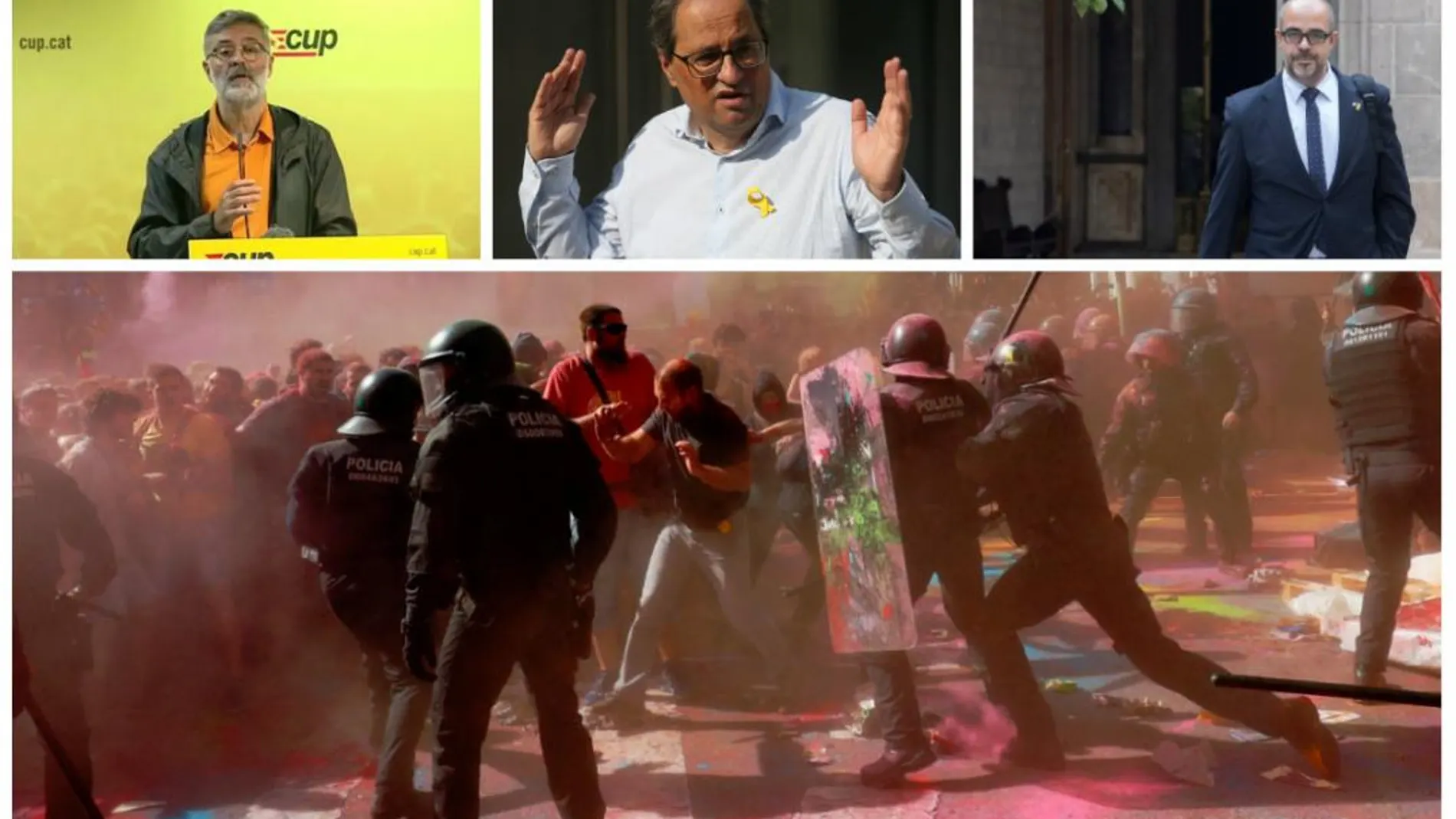 Los mossos cargaron contra los separatistas ayer en Barcelona