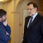 Rajoy durante su entrevista con Jordi Évole