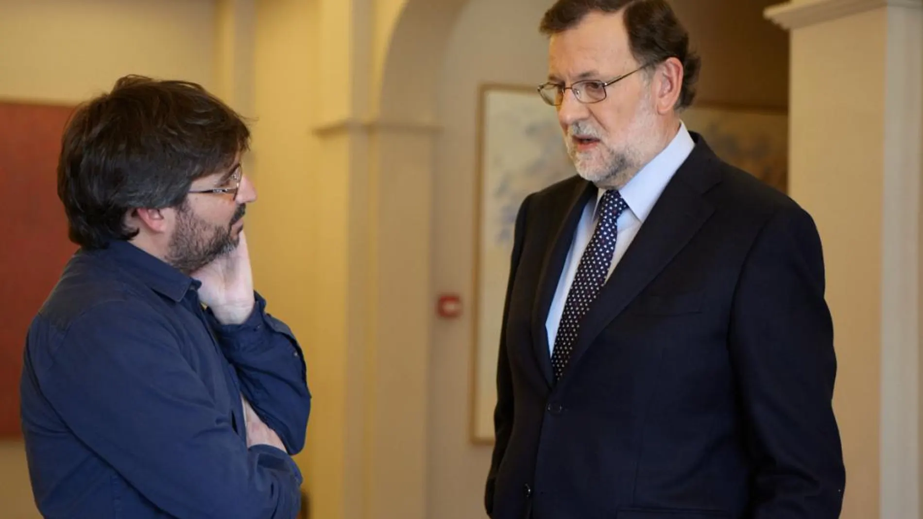 Rajoy durante su entrevista con Jordi Évole