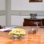 Al-Sisi con el ministro del Petróleo, Sherif Ismail