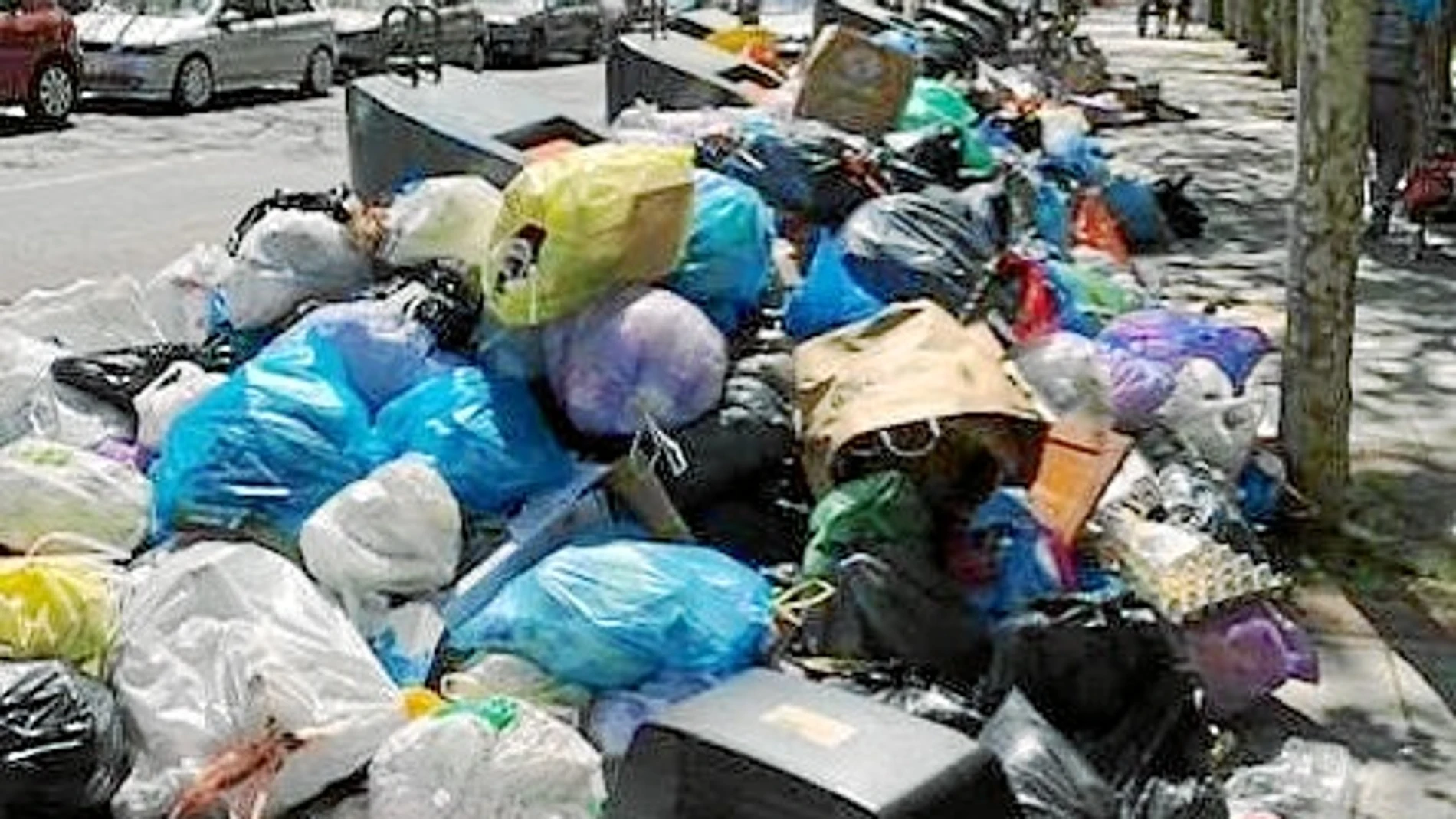 Aspecto que presentan los contenedores de basura de Alcorcón