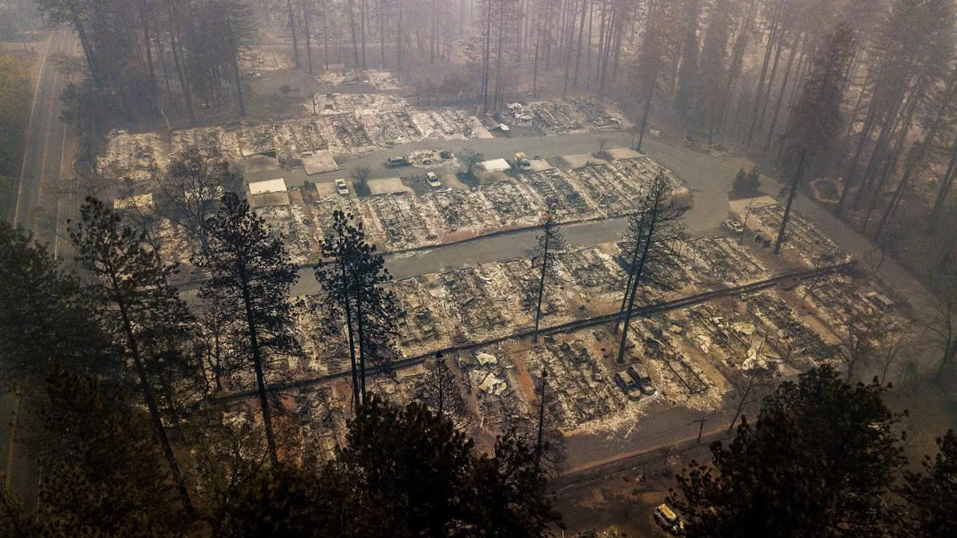 La población de Paradise quedó completamente engullida por las llamas/Foto: Ap
