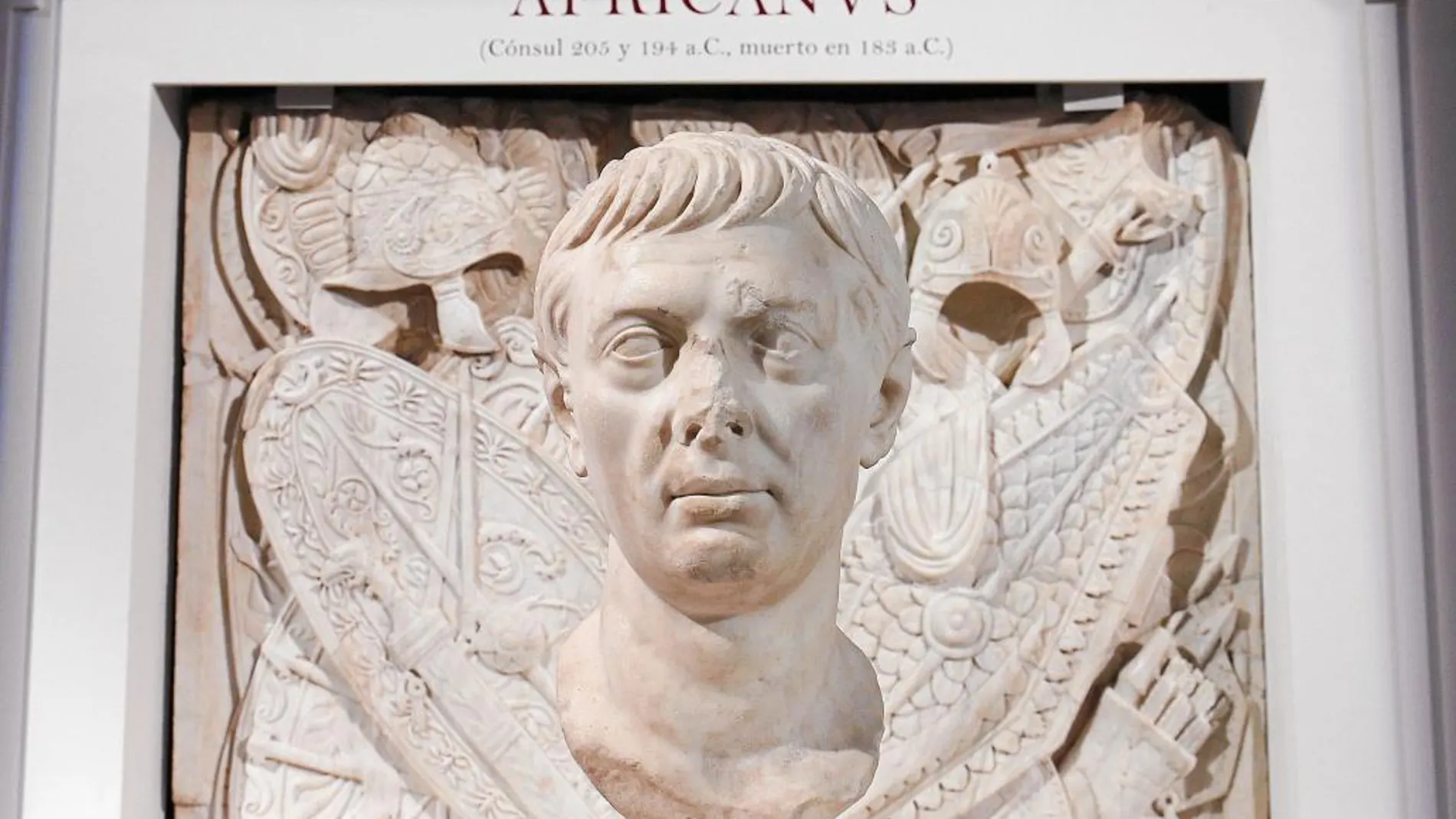 El busto del Museo Nacional de las Termas de Roma, retrato de Publio Cornelio Escipión