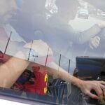 Shakira, Piqué y Milan, ayer, por las calles de Barcelona