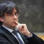 El ex president Carles Puigdemont en una conferencia en Dublin