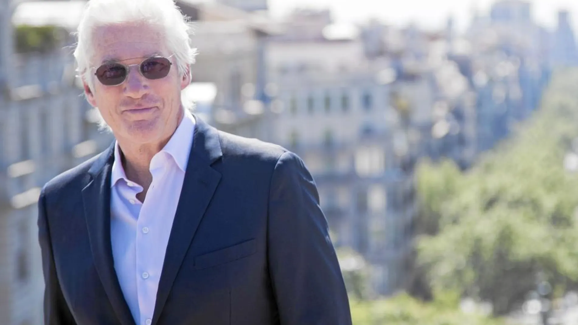 El actor Richard Gere ayer en el hoter Casa Fuster