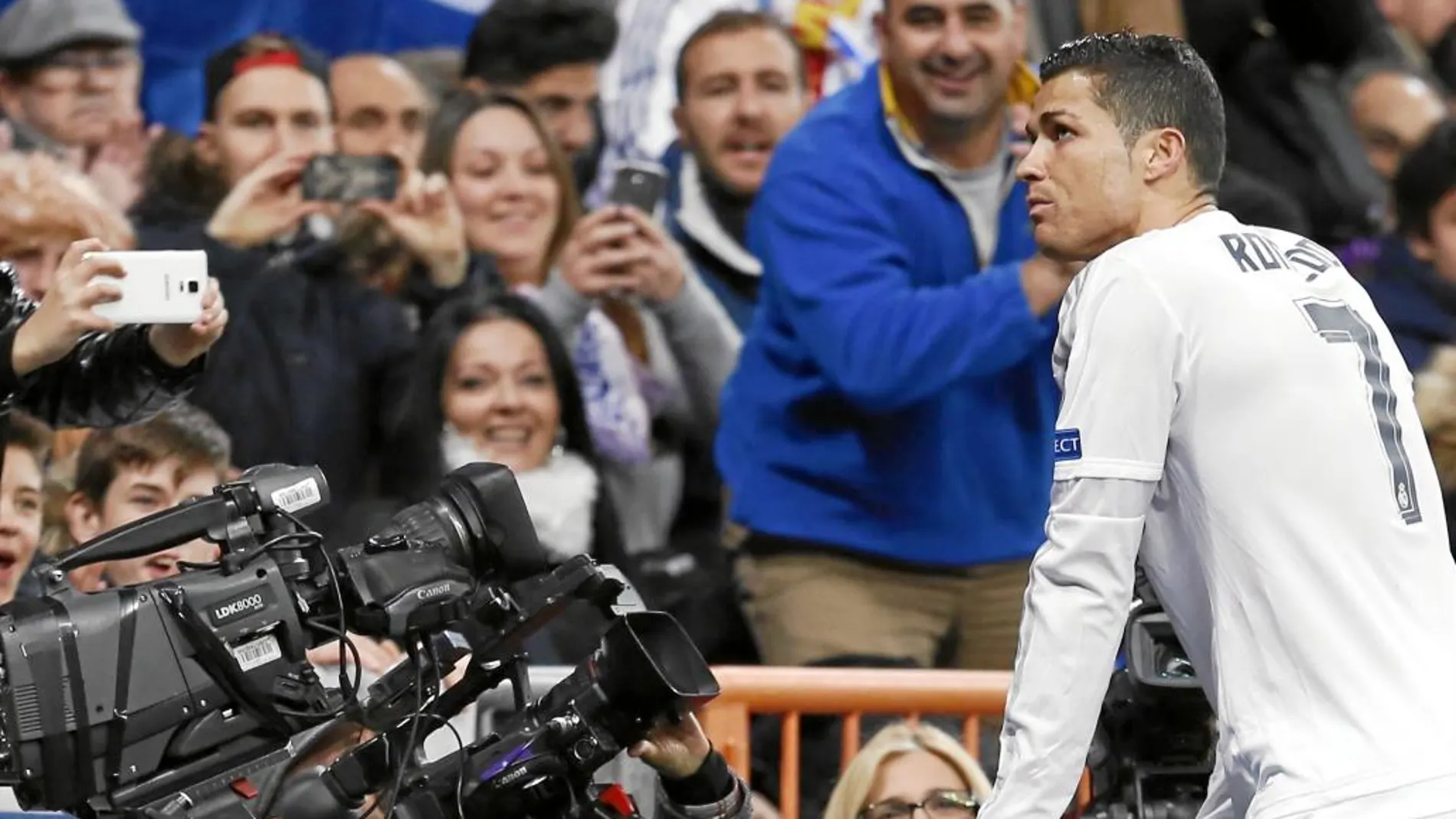 Cristiano Ronaldo, durante un partido de la competición europea