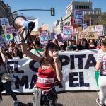 Cabecera de la manifestación de Madrid