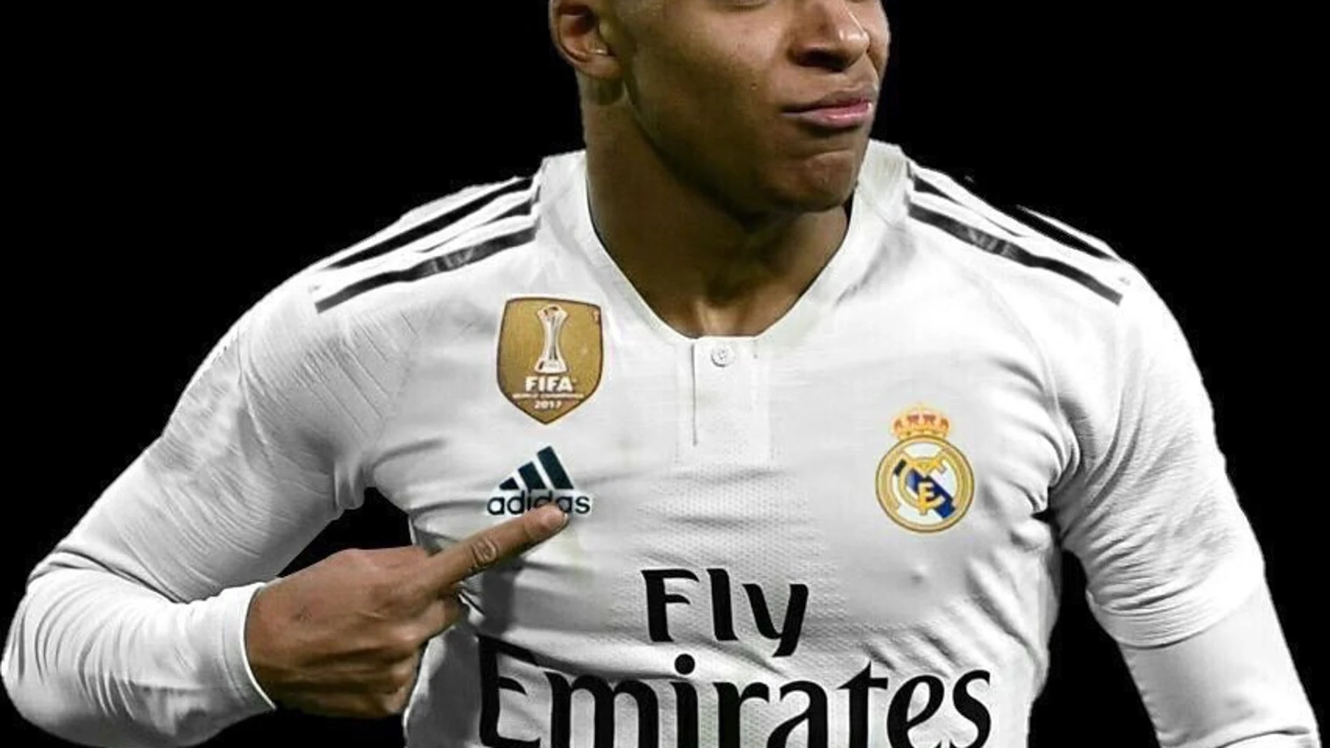 Foto trucada en Twitter de Mbappé