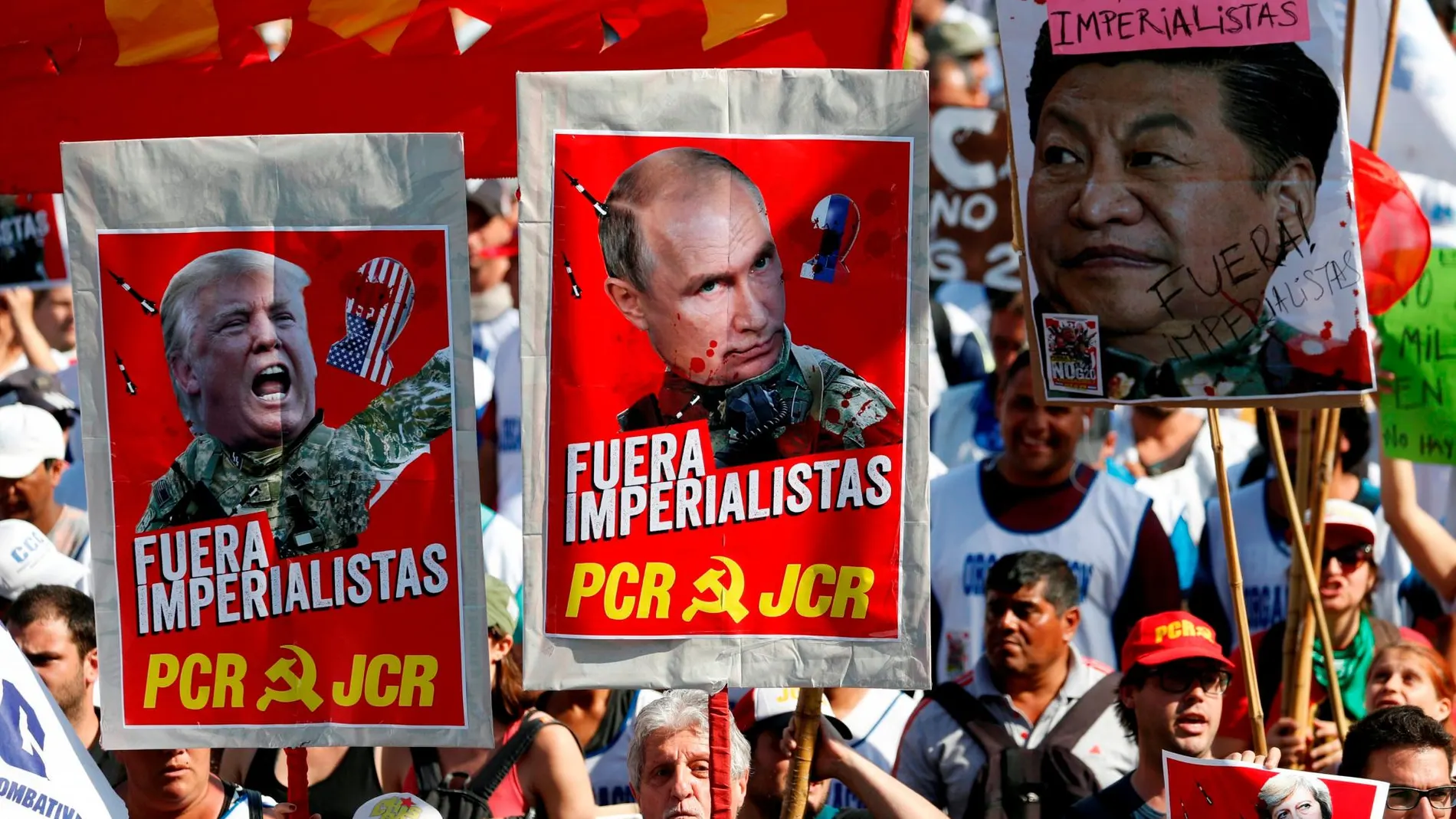 Manifestantes en el centro de Buenos Aires contra la cumbre del G20/Foto: Reuters