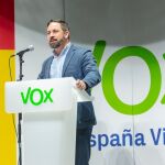 El presidente de Vox, Santiago Abascal, en la Asamblea General del partido esta semana