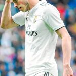 Bale, durante el partido del Madrid contra el Eibar