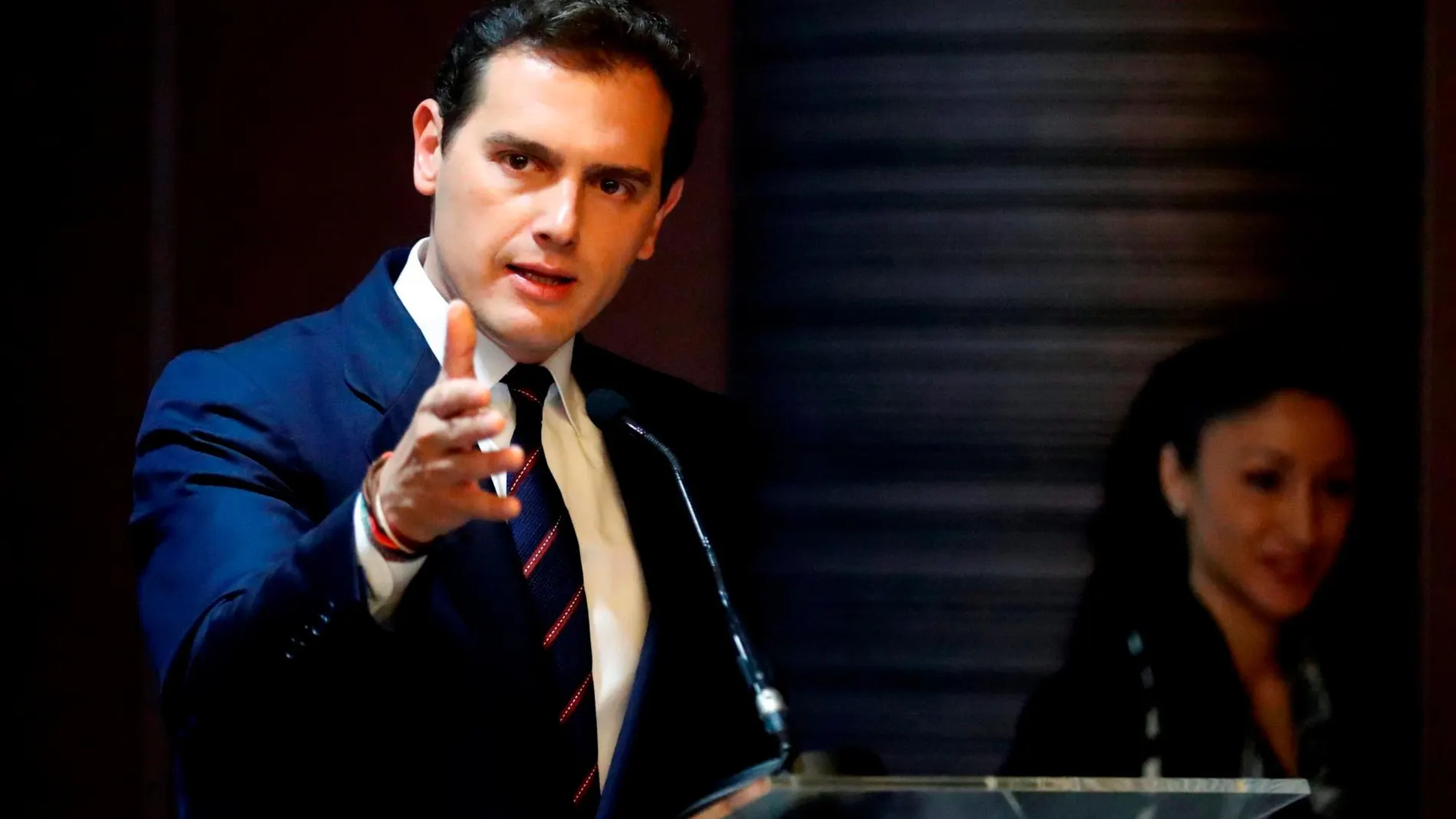 El líder de Ciudadanos, Albert Rivera, este viernes en Oviedo