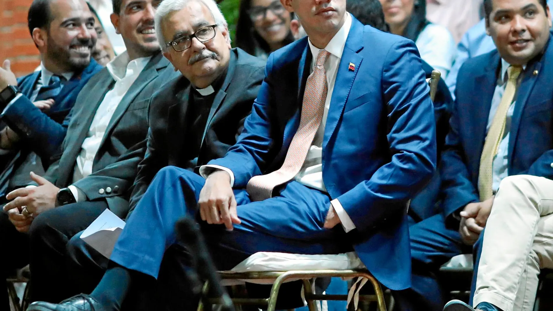 Juan Guaidó, ayer en un acto celebrado en la Universidad de Caracas