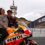 Marquez y Paca en el circuito de Jerez