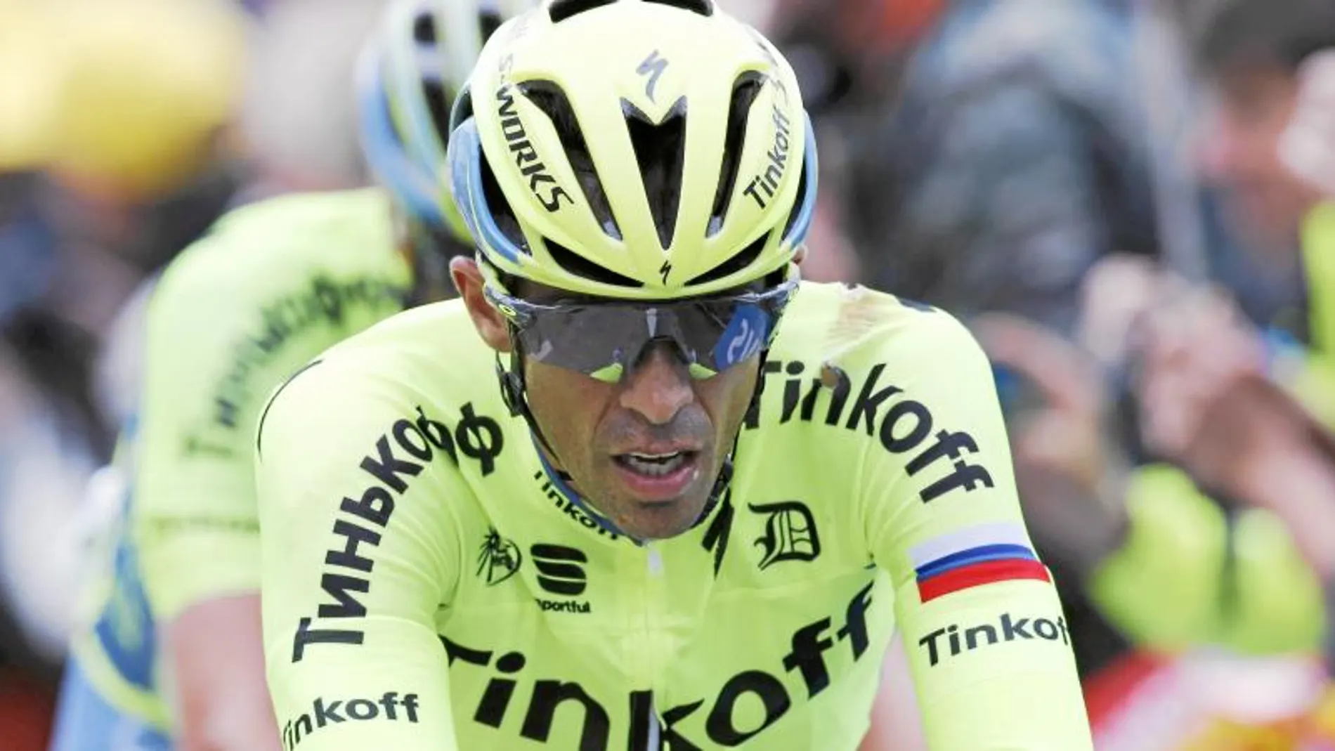 Alberto Contador durante su participación en el reciente Tour de Francia, donde abandonó