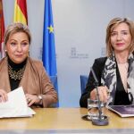 La vicepresidenta Rosa Valdeón y la consejera Alicia García explican los acuerdos del Consejo y el resultado del informe