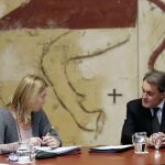 El presidente de la Generalitat en funciones, Artur Mas, y su vicepresidenta, Neus Munté