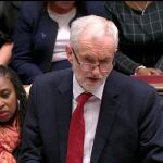 Jeremy Corbyn durante su intervención hoy en el Parlamento británico. Reuters TV via REUTERS