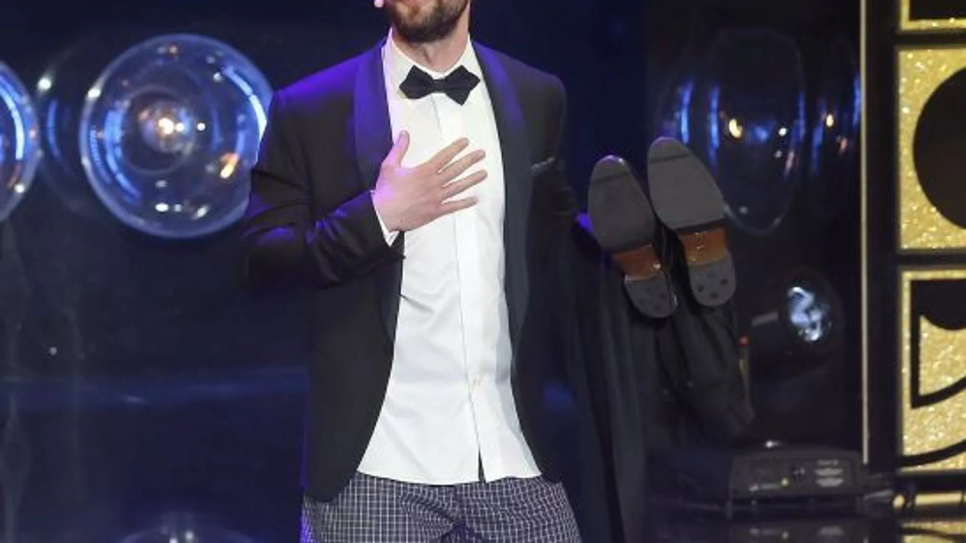 El actor Dani Rovira durante la gala de entrega de los premios Goya 2015