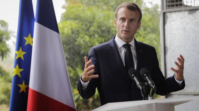 El presidente francés Emmanuel Macron