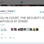 Trump: «¡Nos vemos en la Corte! La seguridad del país está en juego»