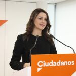 La portavoz de Ciudadanos, Inés Arrimadas, esta semana