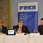 Pedro Pisonero, Santiago Aparicio y Juan Eugenio Tordesillas, en la jornada empresarial celebrada en Soria