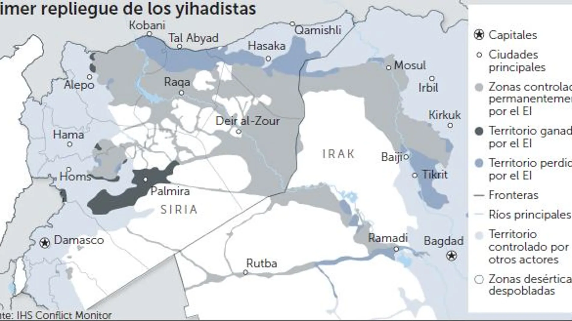 Estado Islámico pierde el 14% de su territorio en Siria e Irak