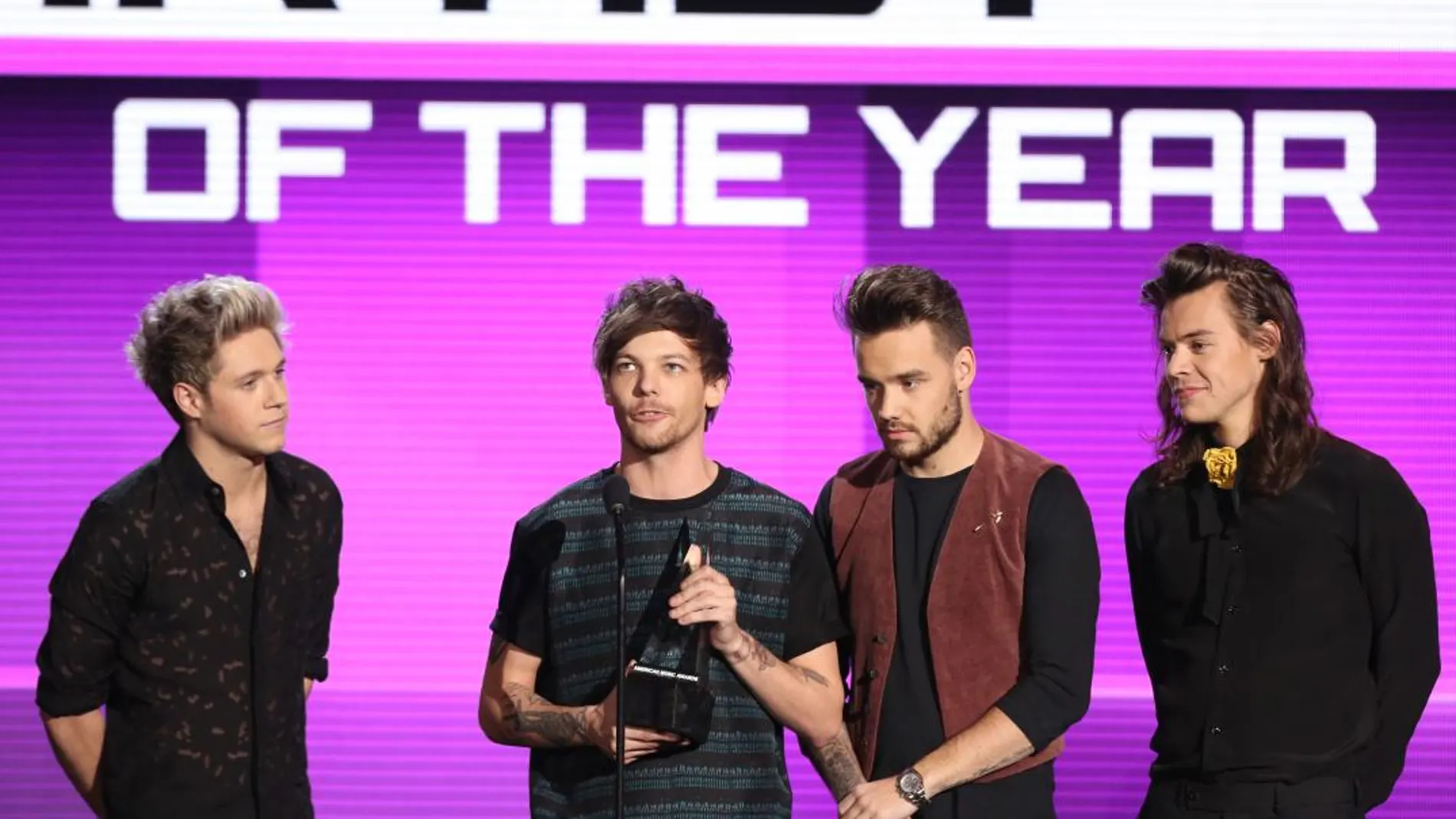 Niall Horan, Louis Tomlinson, Liam Payne y Harry Styles en los Premios American Music 2015 / Foto: Gtres