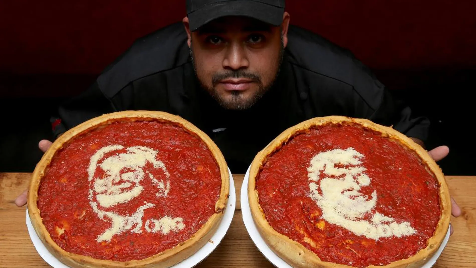 Pizzas de Trump y Clinton durante las elecciones