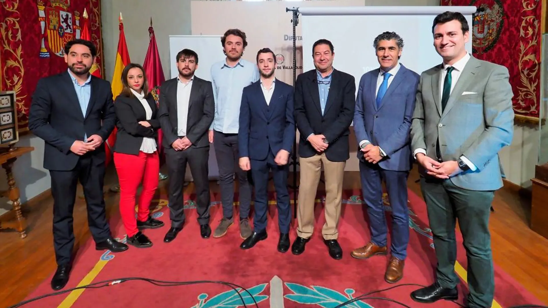 Presentación en la Diputación de Valladolid con la presencia del presidente de la Fundación y guionista, Guillermo Garabito, el codirector, David Vila, y el productor, Jorge Francés, entre otras autoridades