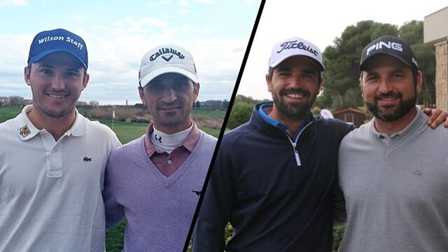 Xavier Guzmán junto a Juan Sarati y Xavier Puig al lado de Pep Anglés.