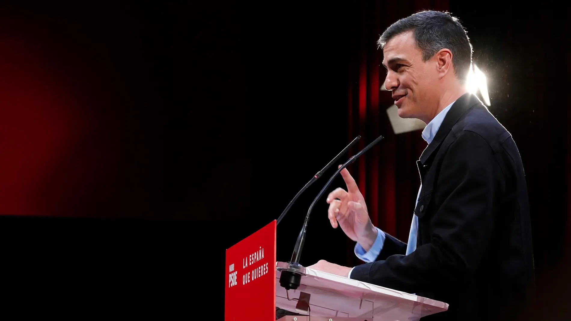 El presidente del Gobierno, Pedro Sánchez, en un acto de partido este fin de semana