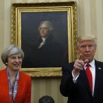 Donald Trump y Theresa May en el Despacho Oval