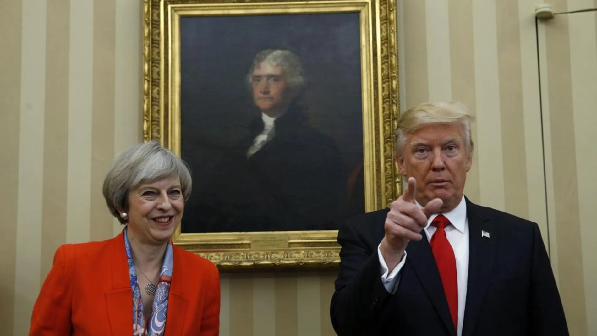 Donald Trump y Theresa May en el Despacho Oval