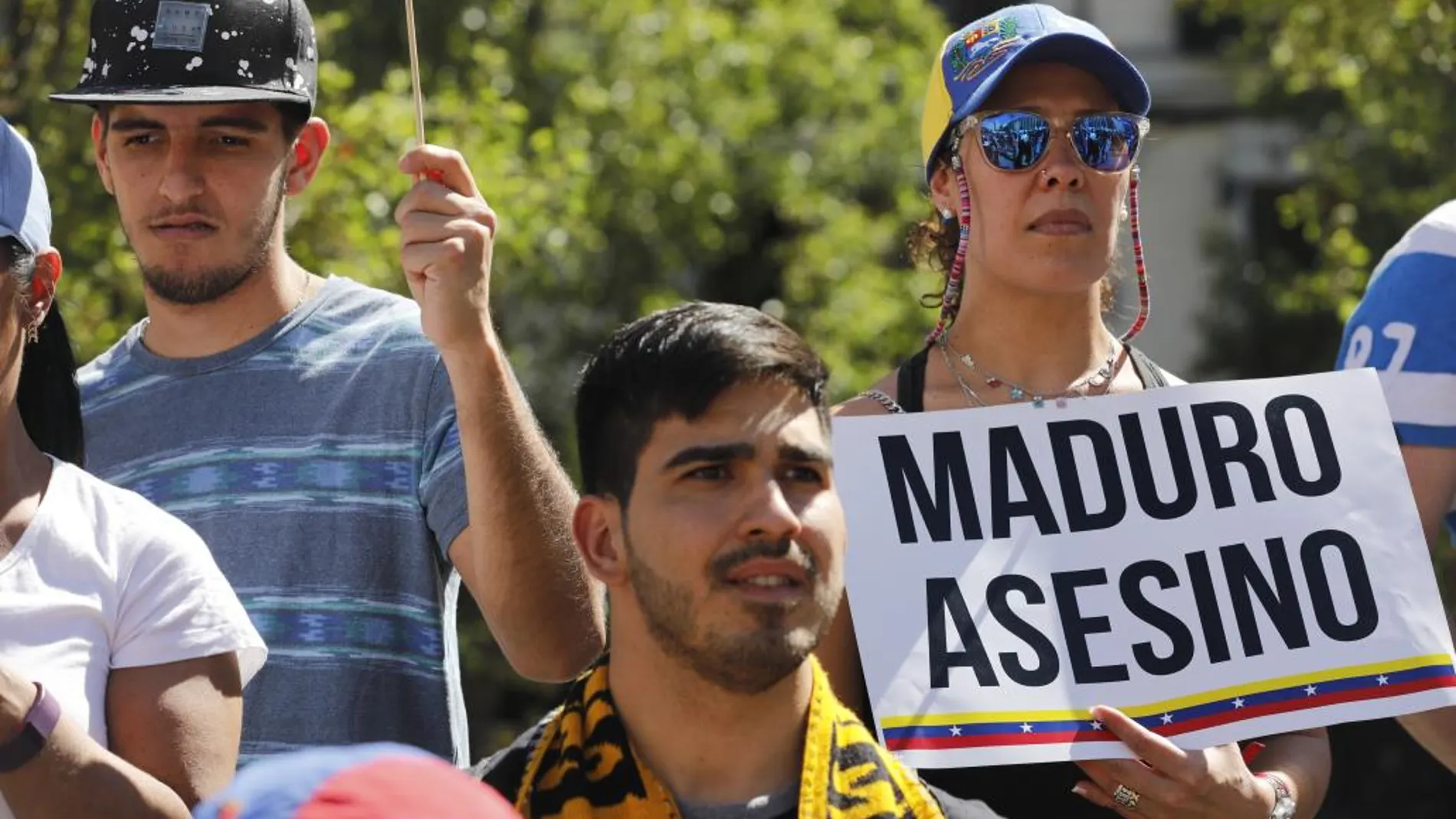 Concentración en Madrid en contra del Gobierno de Maduro