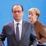 François Hollande y Angela Merkel, ayer en Berlín