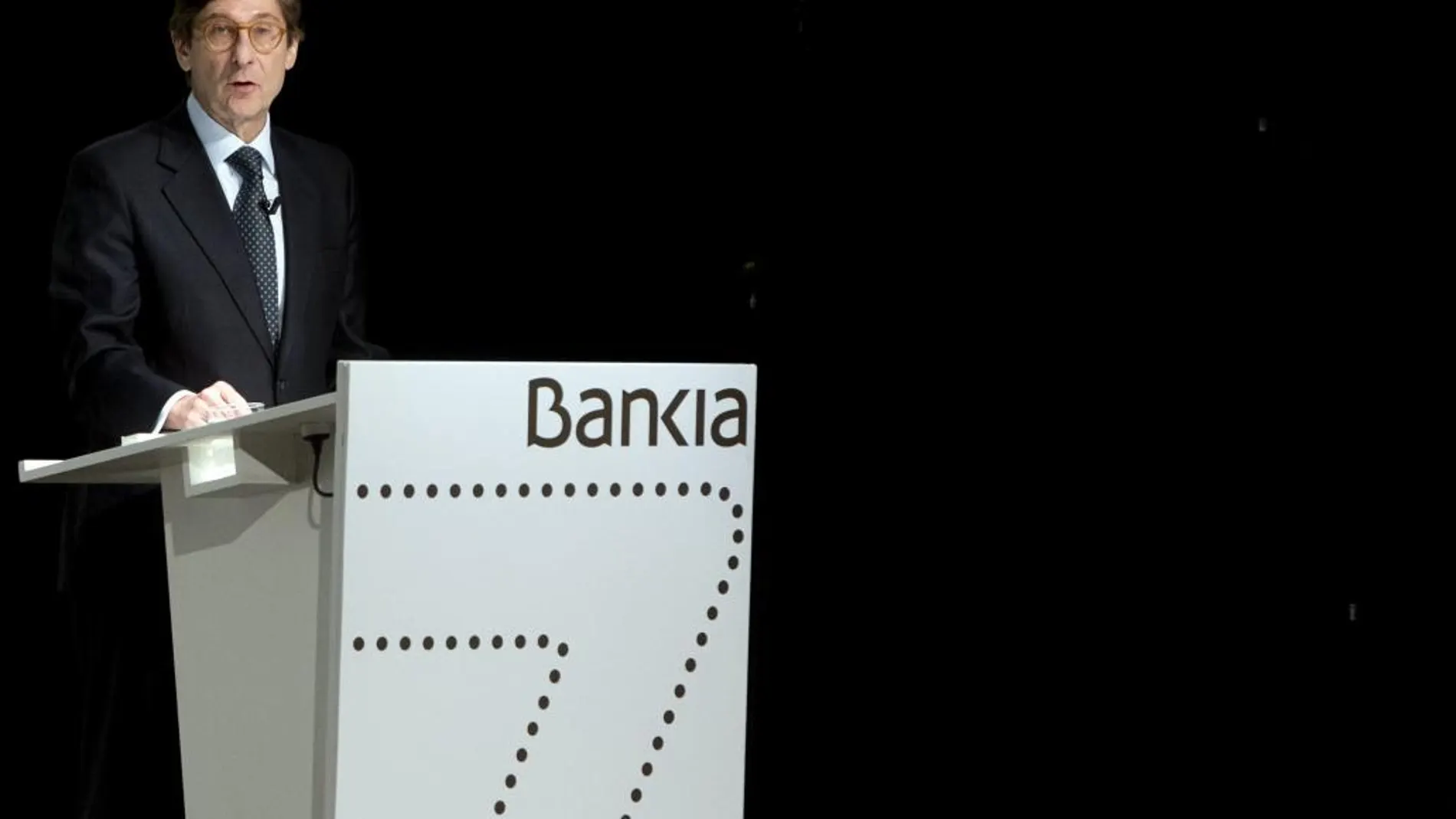 El presidente de Bankia Jose Ignacio Goirigolzarri durante la junta de accionistas de la entidad.