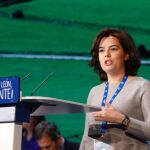 Sáenz de Santamaría en el Congreso del PP de Castilla y León.