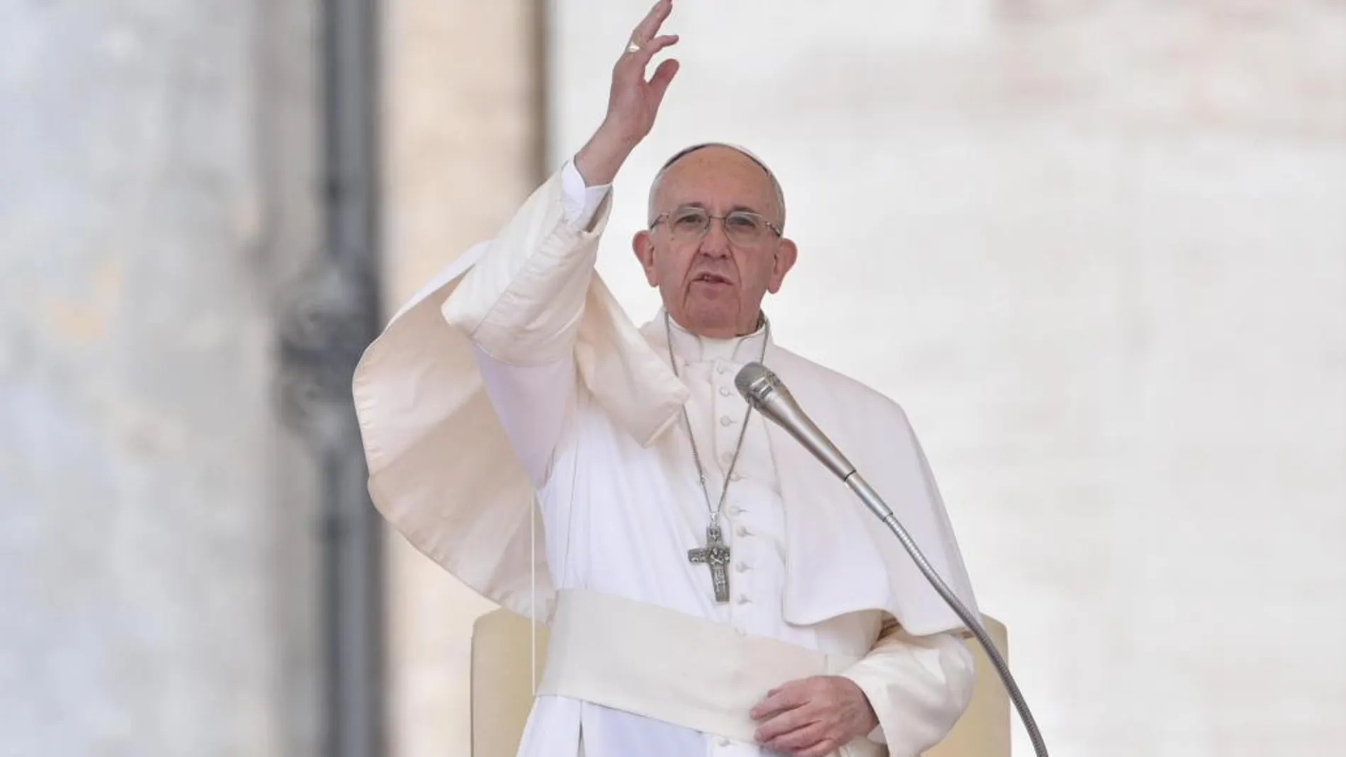 El Papa, hoy, en una audiencia a Acción Católica en el Vaticano.