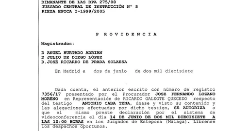 El tribunal que negó la videoconferencia a Rajoy la permite a un exalcalde del PSOE